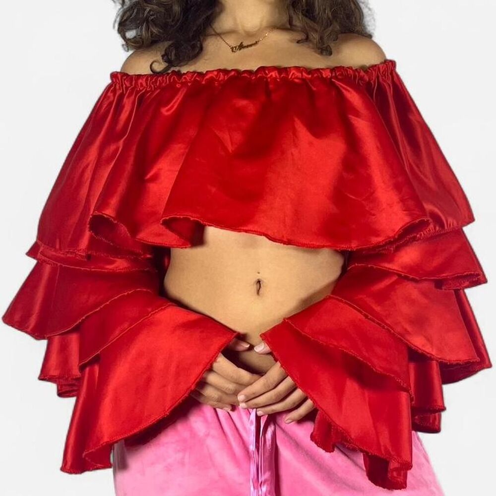 Unbranded Women's Red Crop-top